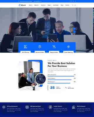 IT軟件服務公司宣傳網站模板724